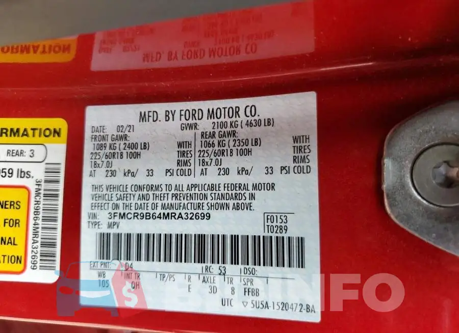 3FMCR9B64MRA32699 Photo# 12