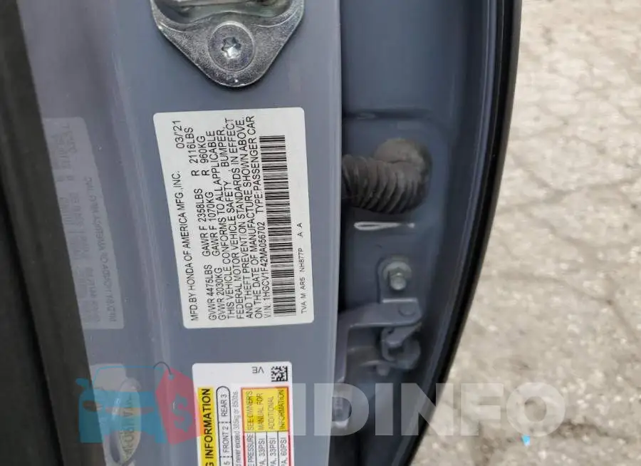 1HGCV1F42MA056702 Photo# 12