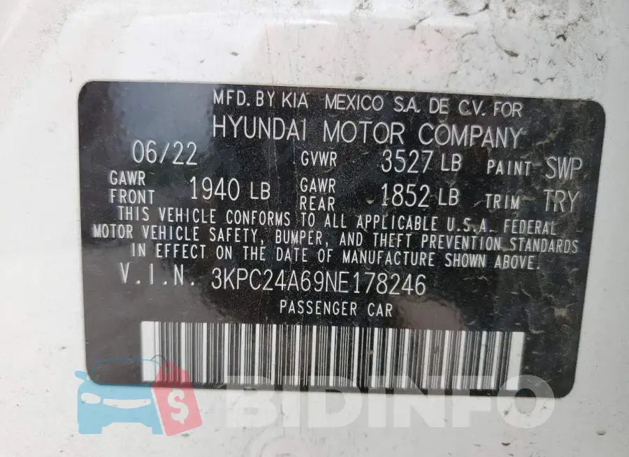 3KPC24A69NE178246 Photo# 13