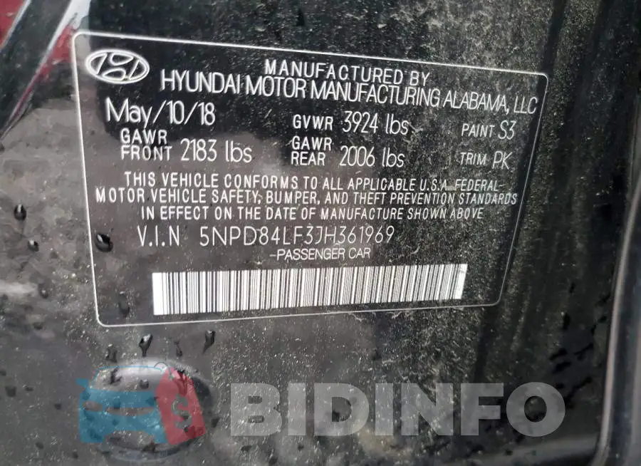 5NPD84LF3JH361969 Photo# 12