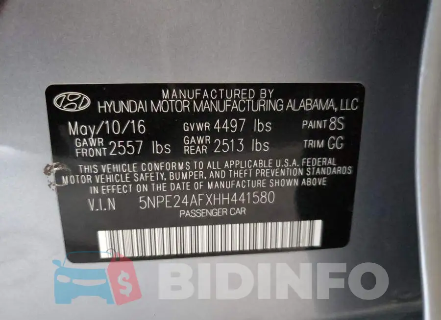 5NPE24AFXHH441580 Photo# 12