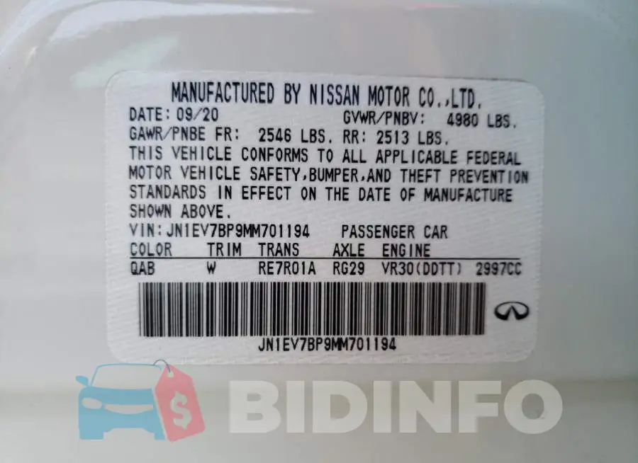 JN1EV7BP9MM701194 Photo# 13