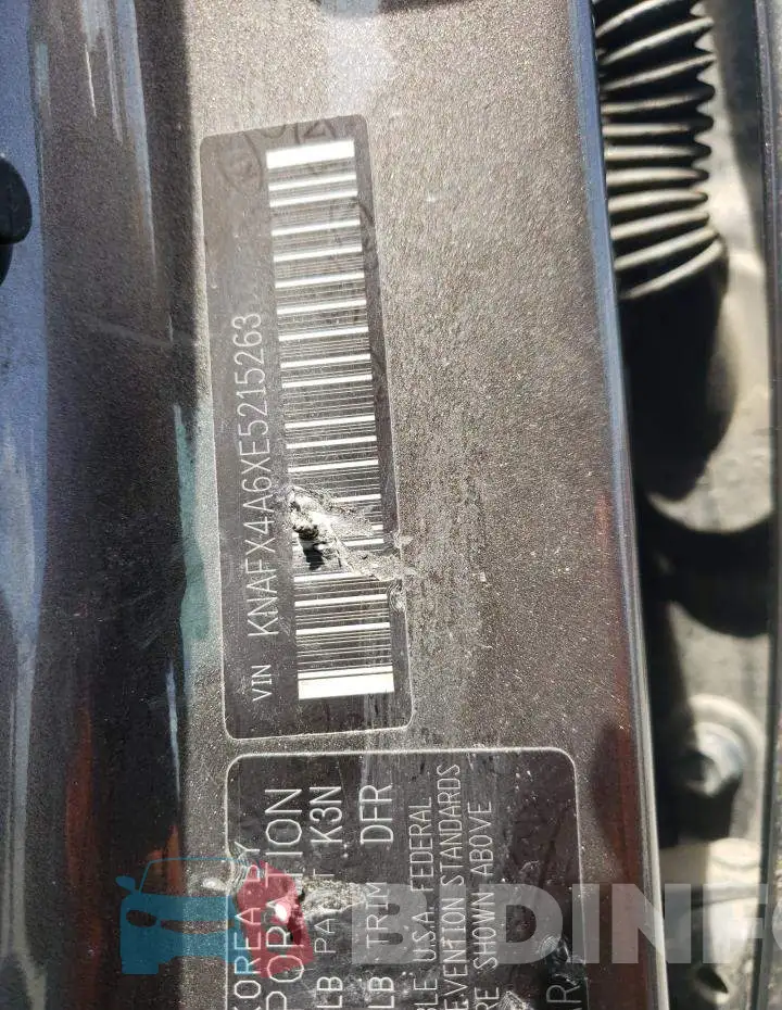 KNAFX4A6XE5215263 Photo# 12
