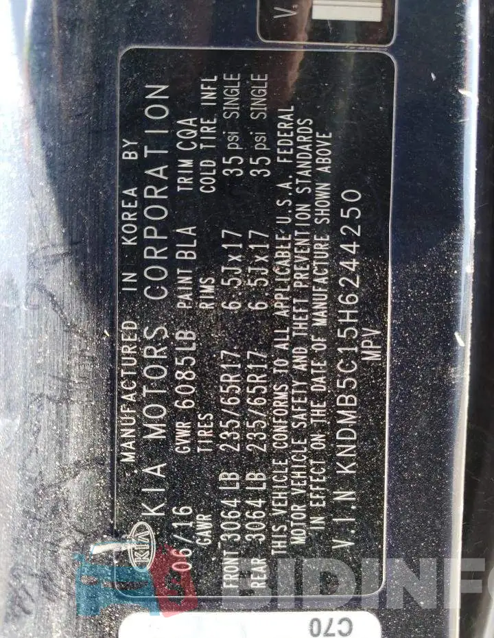 KNDMB5C15H6244250 Photo# 13