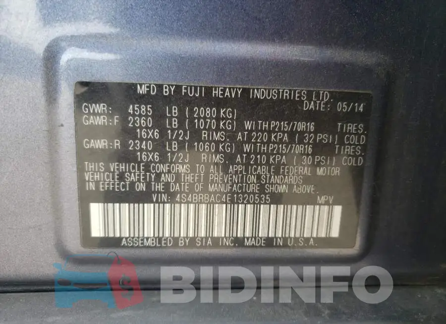 4S4BRBAC4E1320535 Photo# 12