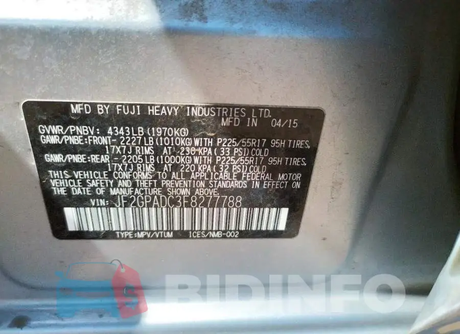 JF2GPADC3F8277788 Photo# 13