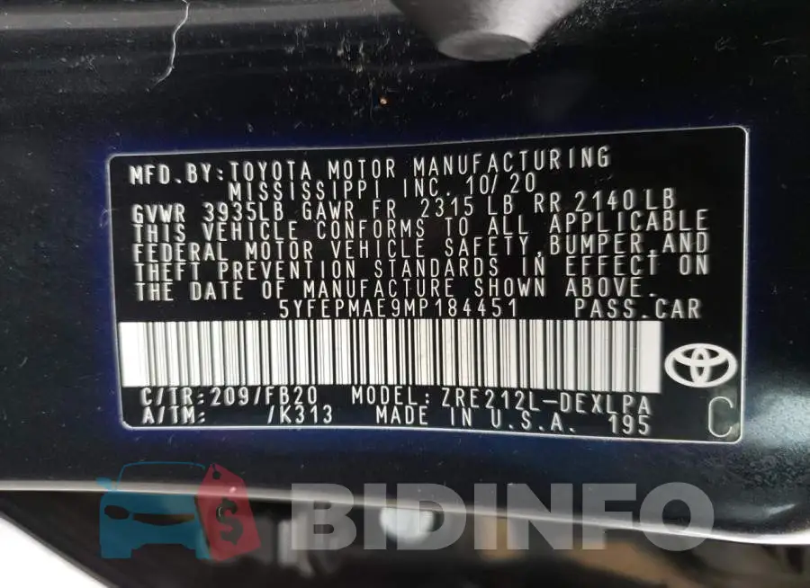 5YFEPMAE9MP184451 Photo# 12