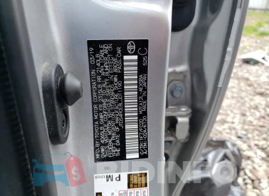 JTDS4RCE8LJ011190 Photo# 12