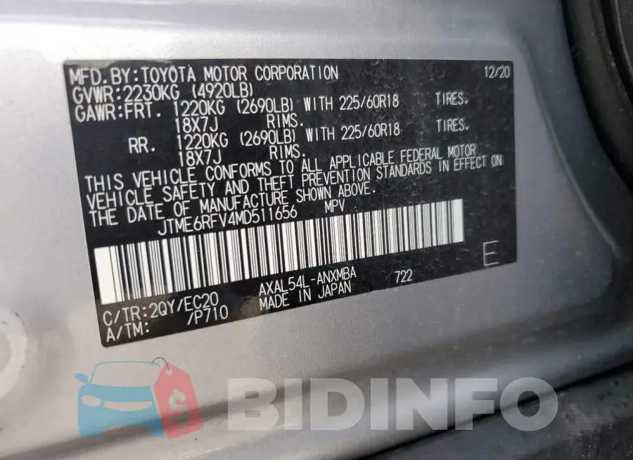 JTME6RFV4MD511656 Photo# 13