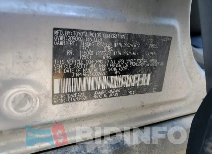 JTMP1RFV3KD024713 Photo# 12