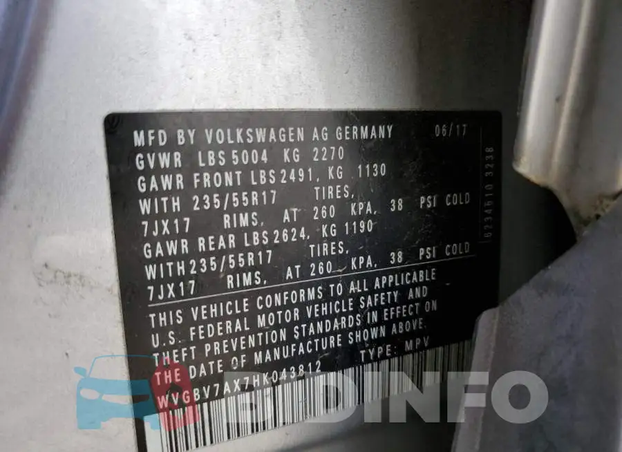 WVGBV7AX7HK043812 Photo# 12