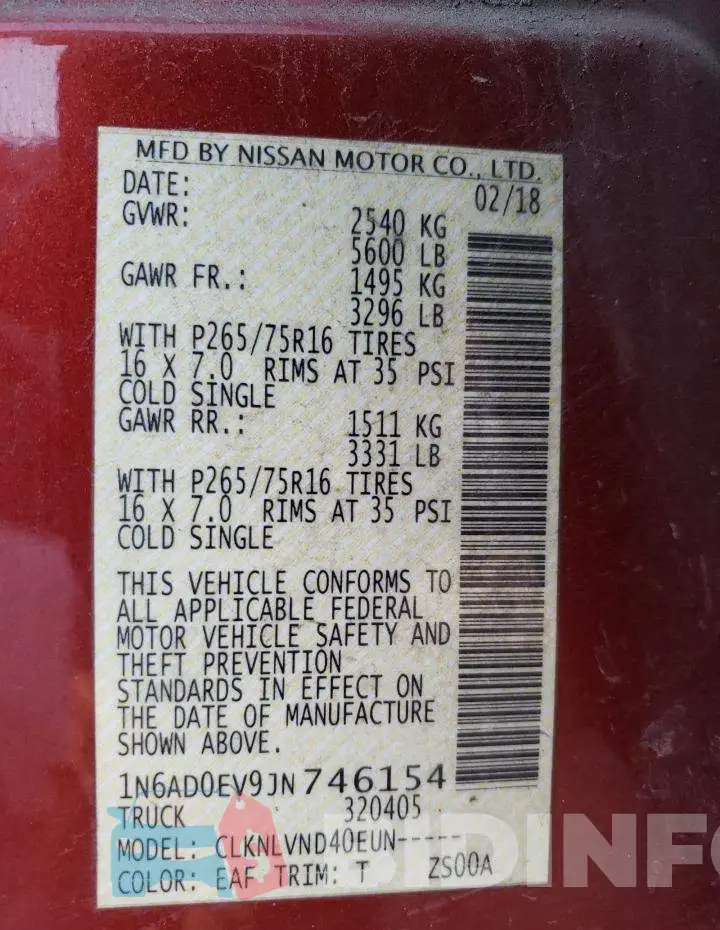 1N6AD0EV9JN746154 Photo# 13