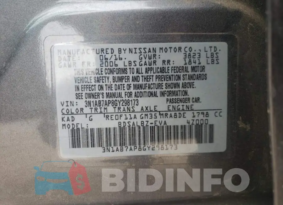 3N1AB7AP8GY298173 Photo# 12
