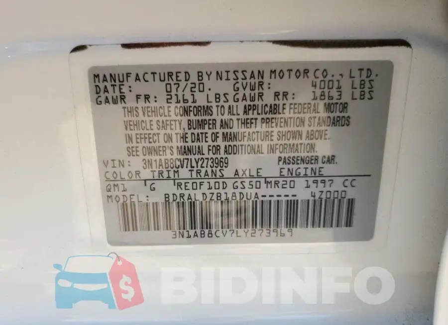 3N1AB8CV7LY273969 Photo# 12