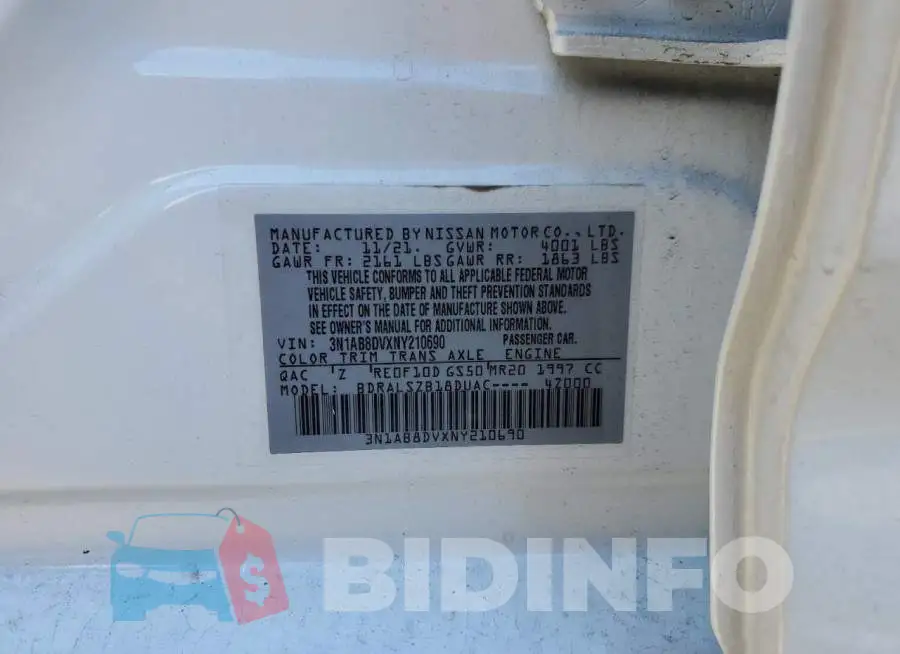 3N1AB8DVXNY210690 Photo# 12
