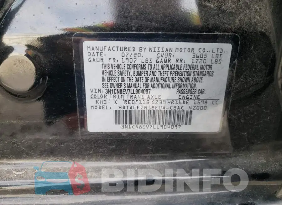 3N1CN8EV7LL904097 Photo# 12