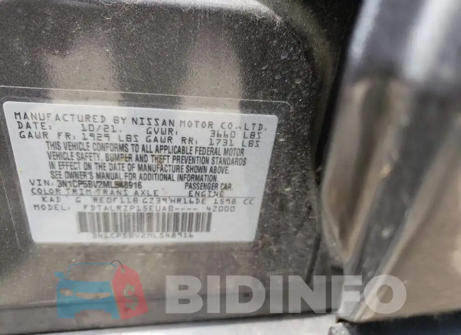 3N1CP5BV2ML548916 Photo# 14