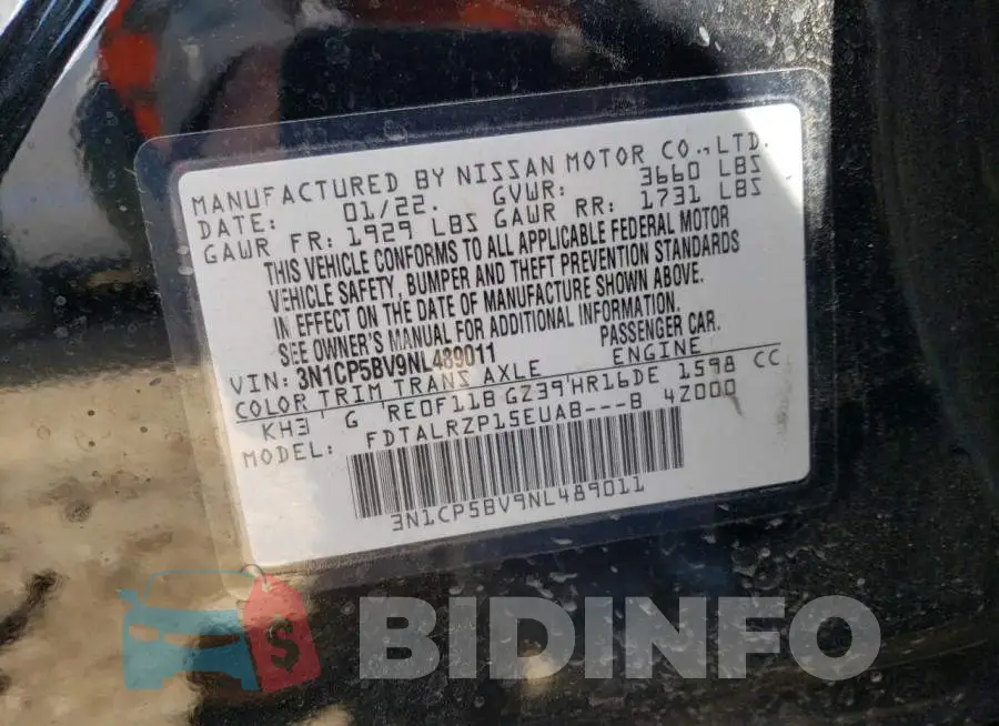 3N1CP5BV9NL489011 Photo# 12