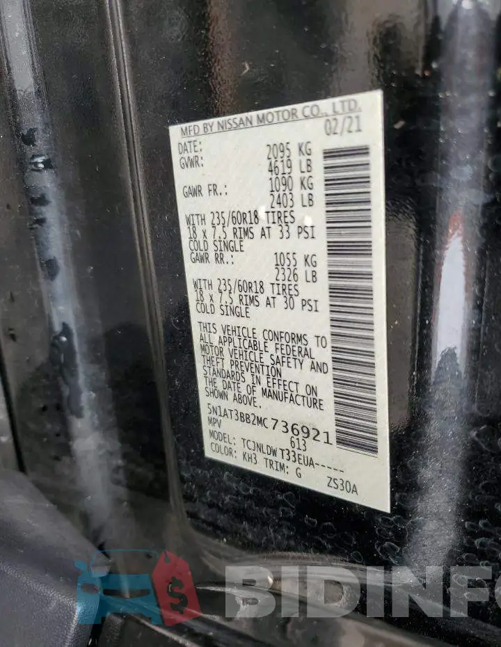 5N1AT3BB2MC736921 Photo# 13