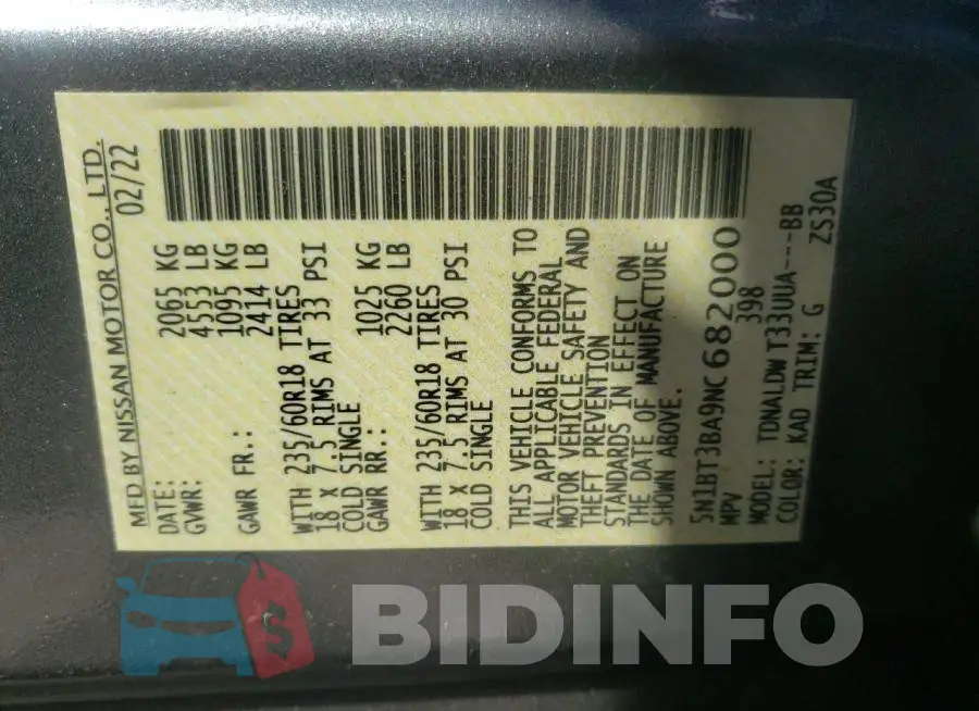5N1BT3BA9NC682000 Photo# 13