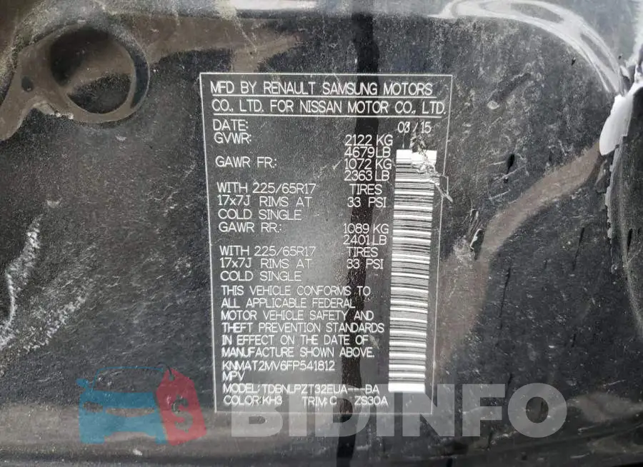 KNMAT2MV6FP541812 Photo# 12