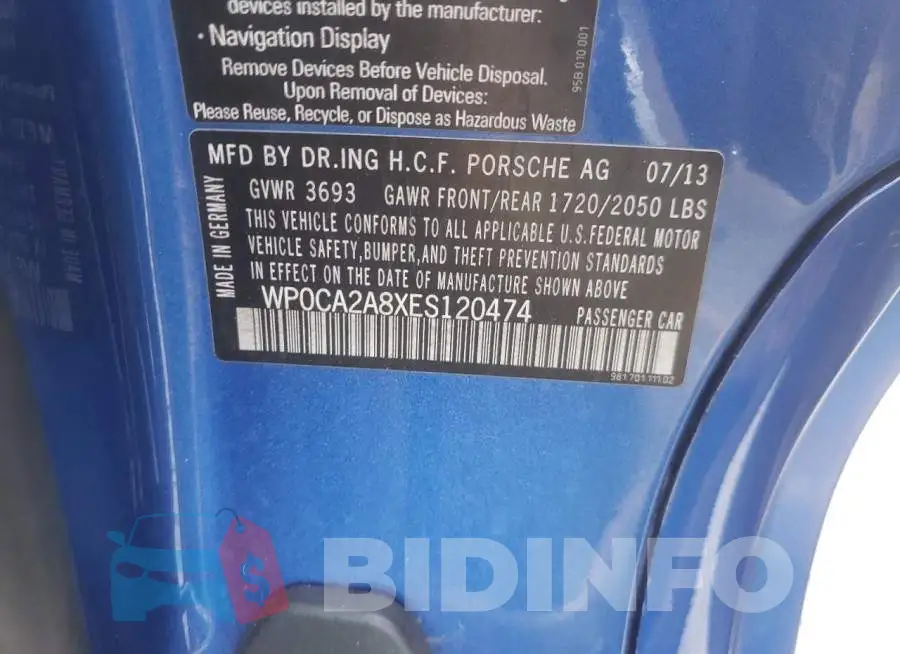 WP0CA2A8XES120474 Photo# 13