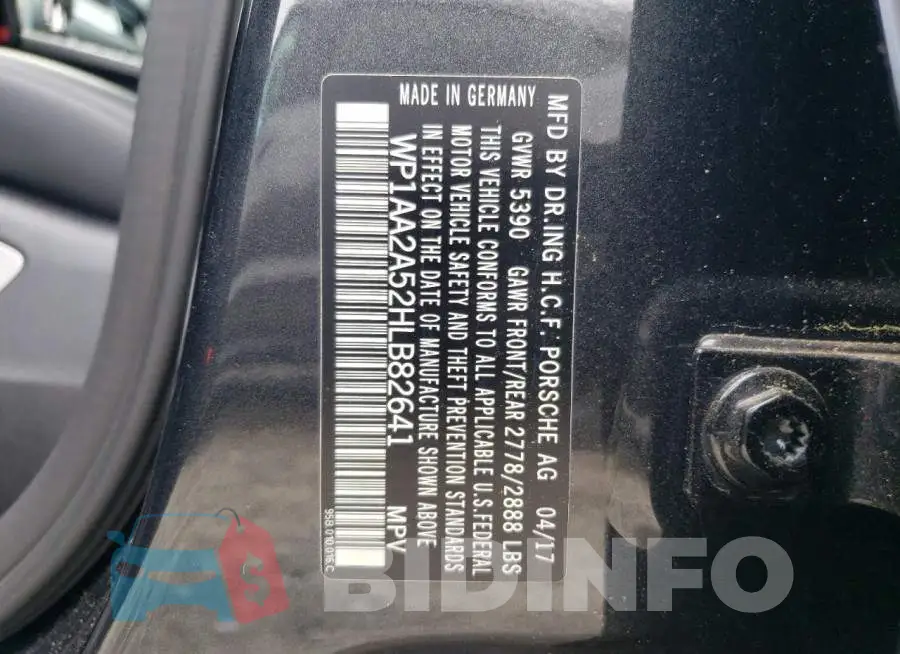 WP1AA2A52HLB82641 Photo# 13