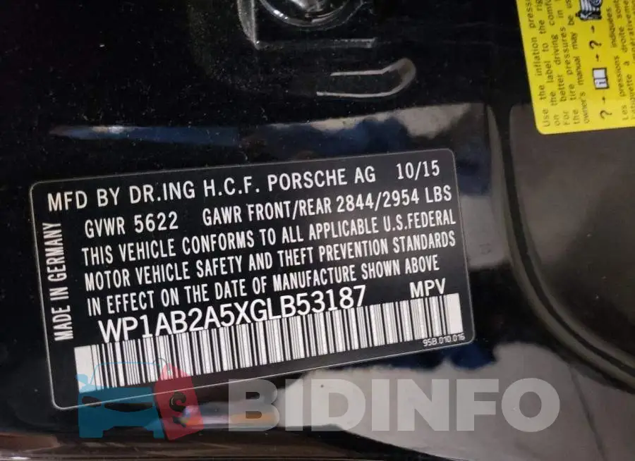 WP1AB2A5XGLB53187 Photo# 13