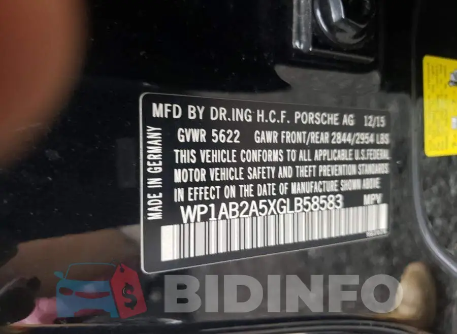 WP1AB2A5XGLB58583 Photo# 10