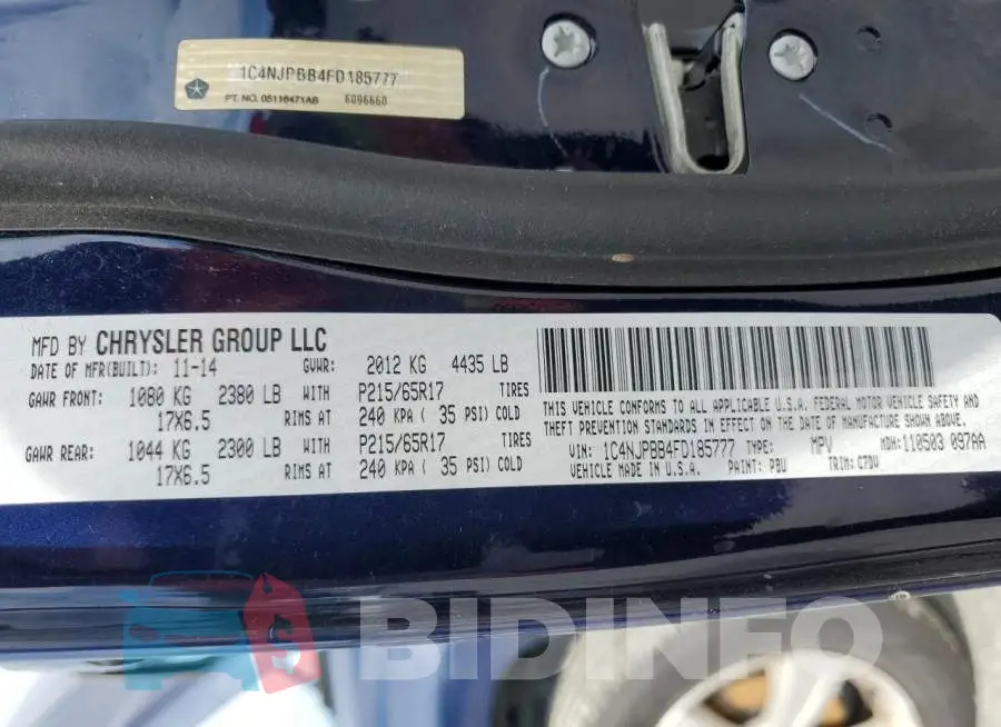 1C4NJPBB4FD185777 Photo# 14