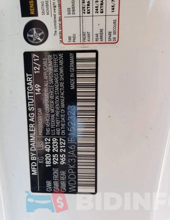 WDDPK3JA6JF152323 Photo# 12