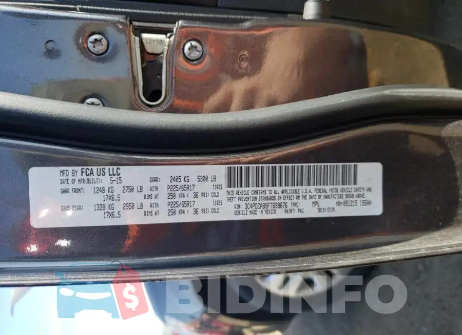 3C4PDCAB9FT699676 Photo# 14