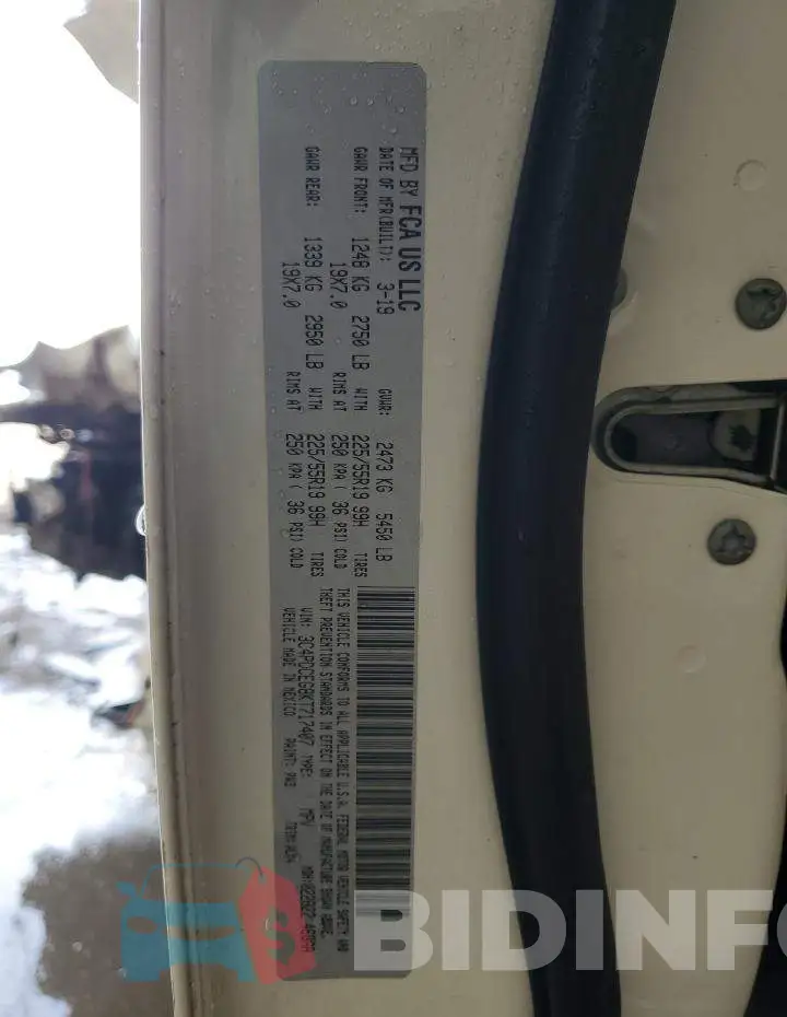 3C4PDCEG8KT717407 Photo# 14