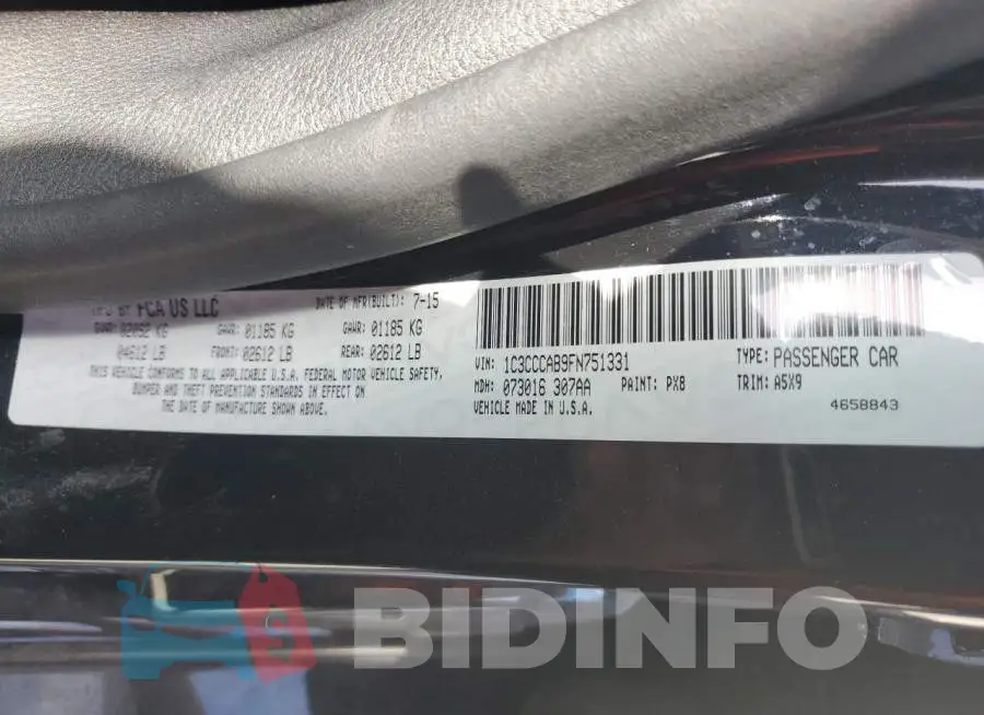 1C3CCCAB9FN751331 Photo# 12