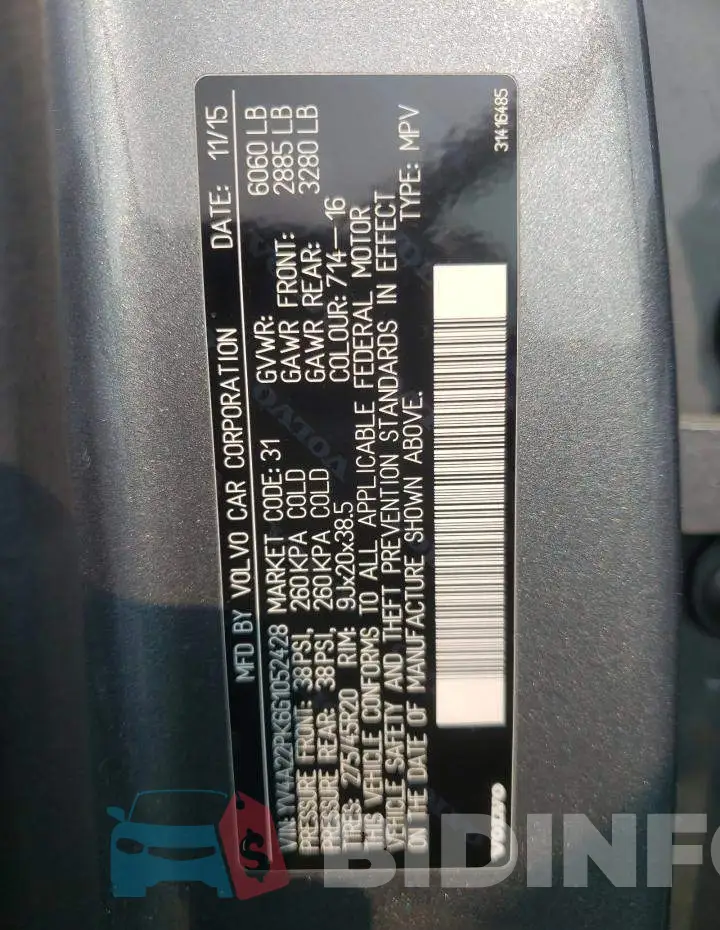 YV4A22PK6G1052428 Photo# 13