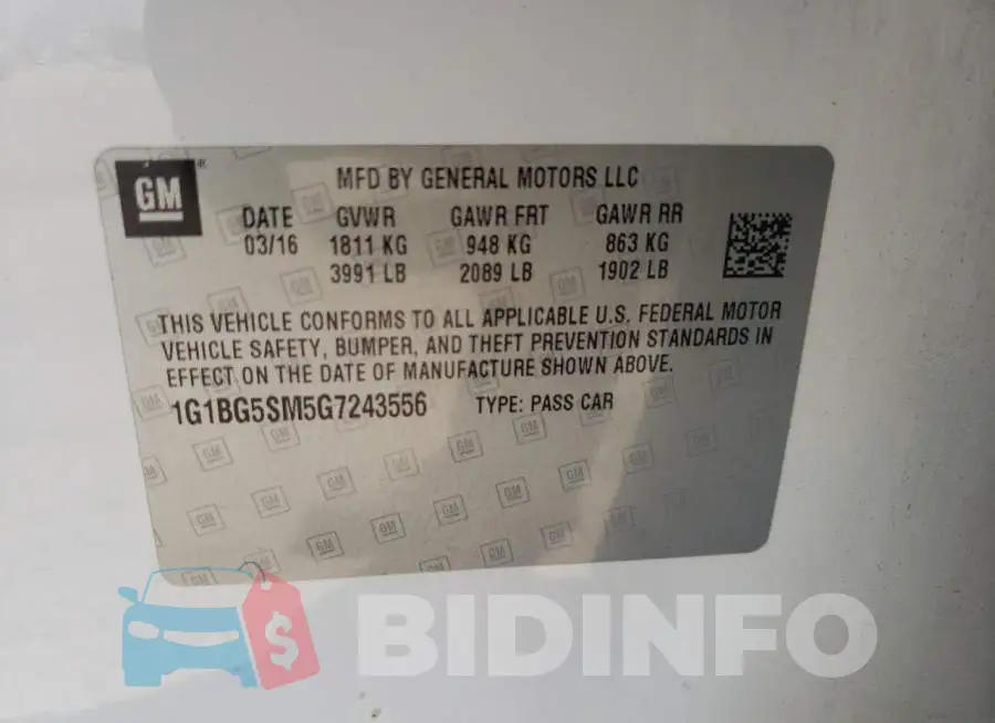1G1BG5SM5G7243556 Photo# 12