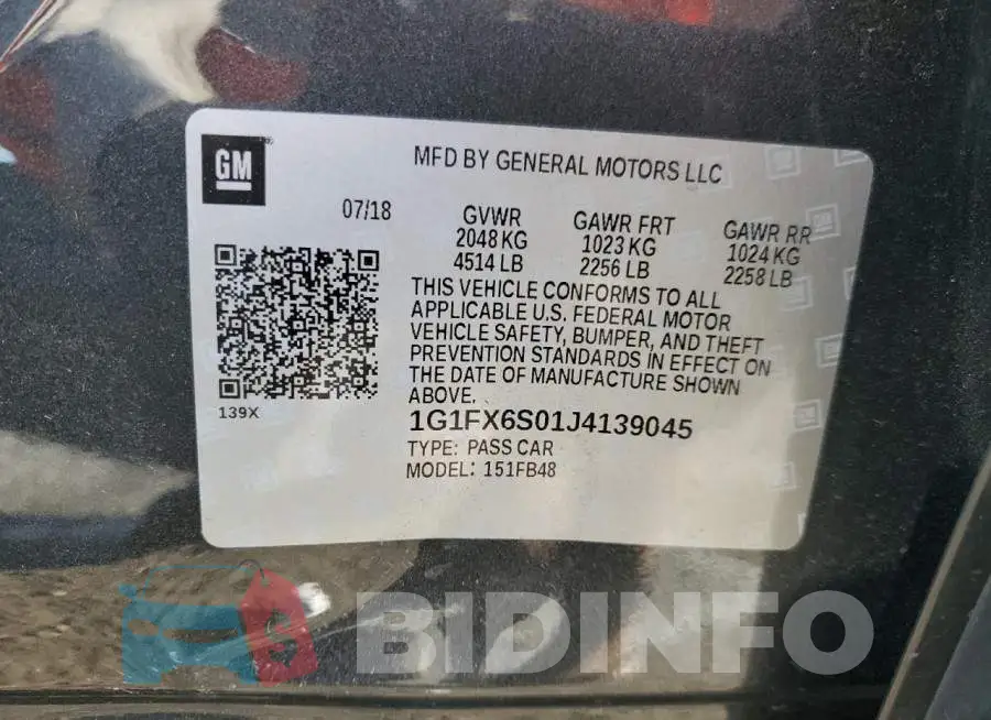 1G1FX6S01J4139045 Photo# 12