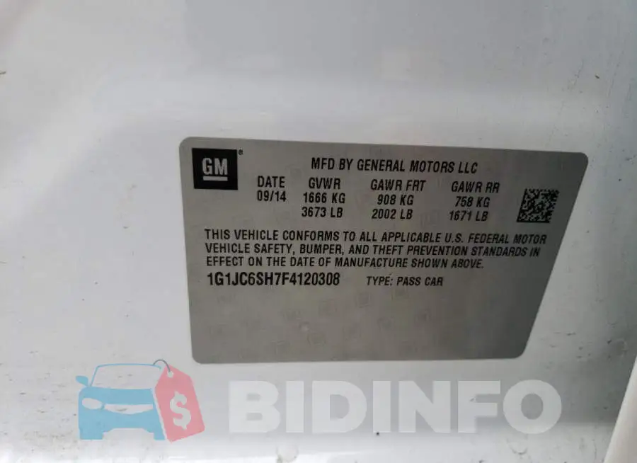 1G1JC6SH7F4120308 Photo# 13