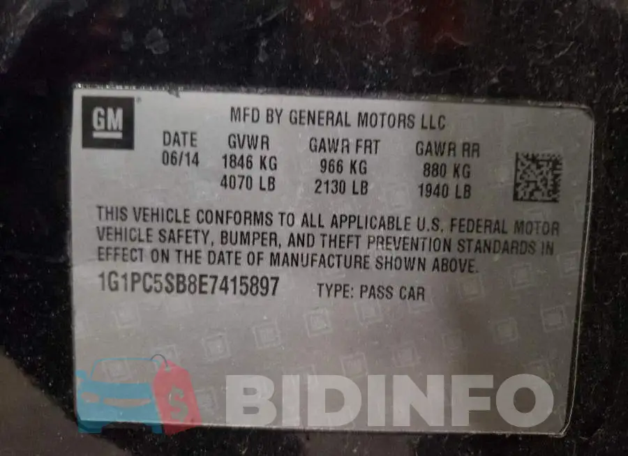 1G1PC5SB8E7415897 Photo# 12
