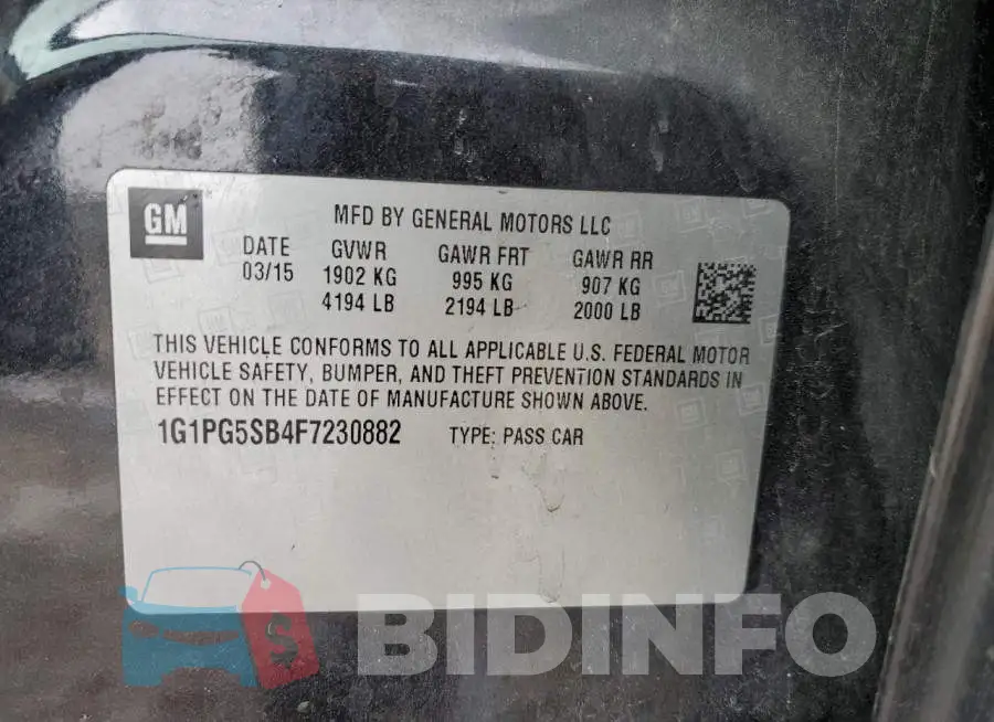 1G1PG5SB4F7230882 Photo# 12