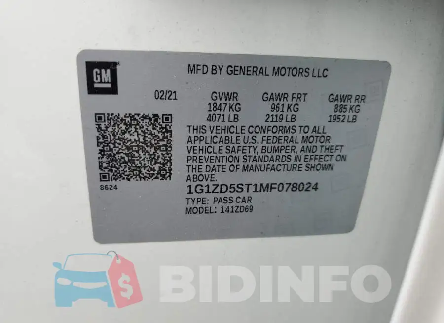1G1ZD5ST1MF078024 Photo# 12