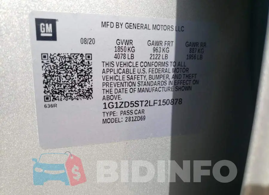 1G1ZD5ST2LF150878 Photo# 12