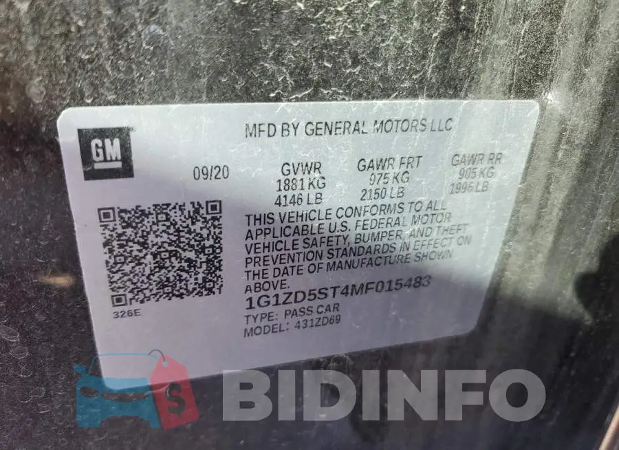 1G1ZD5ST4MF015483 Photo# 12