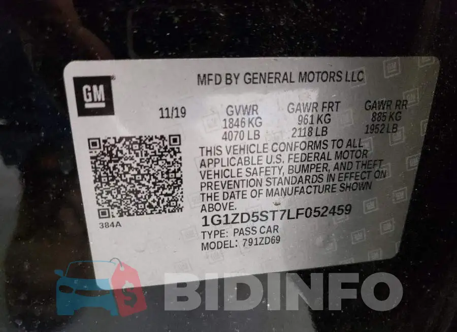 1G1ZD5ST7LF052459 Photo# 12