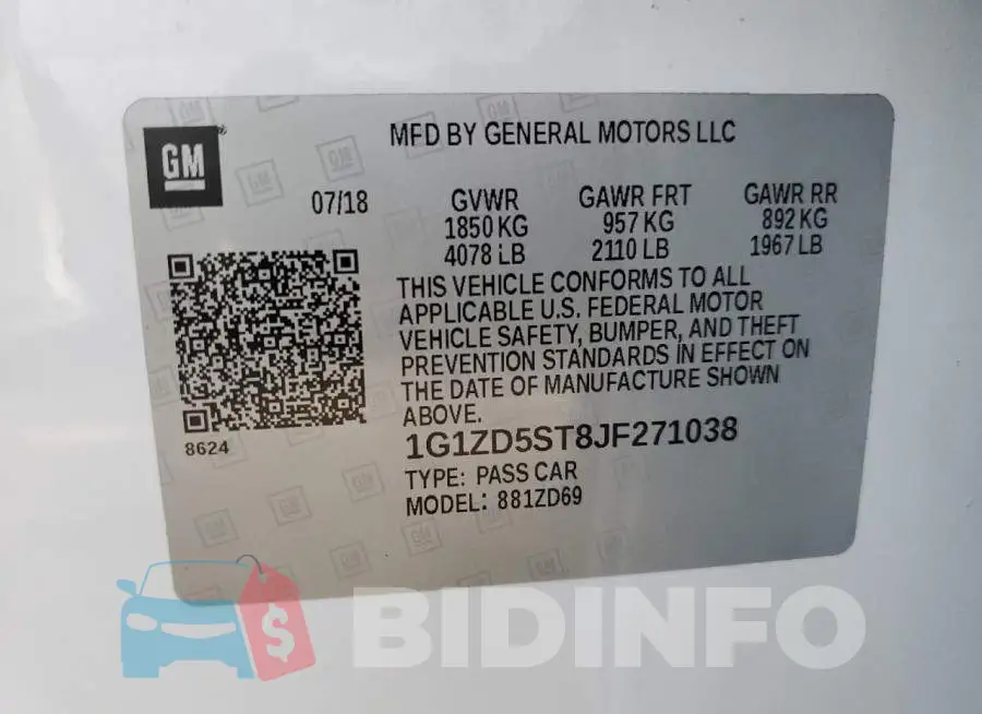 1G1ZD5ST8JF271038 Photo# 12