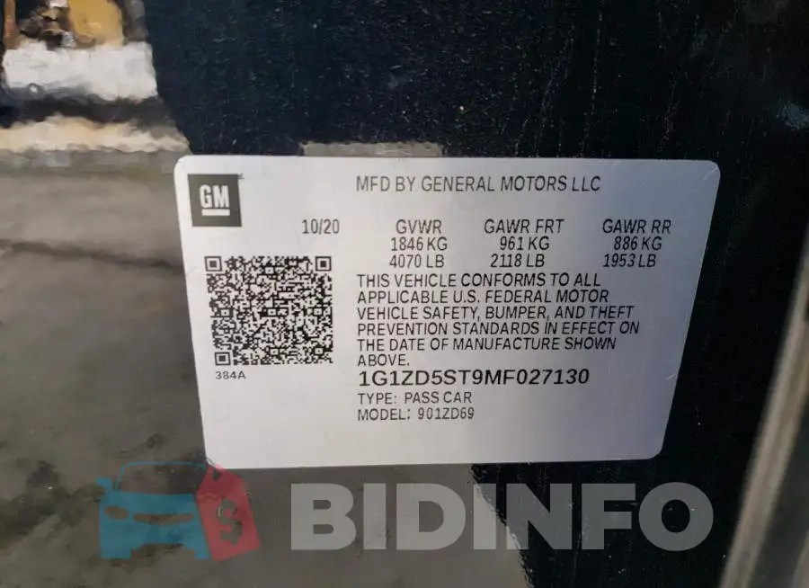 1G1ZD5ST9MF027130 Photo# 12