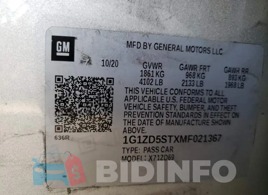 1G1ZD5STXMF021367 Photo# 10