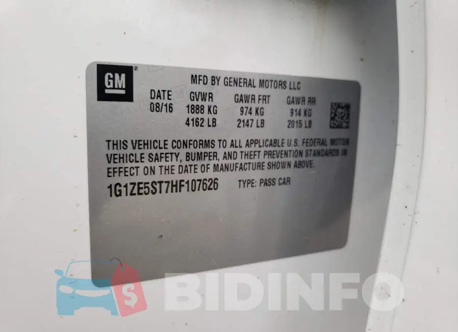 1G1ZE5ST7HF107626 Photo# 13