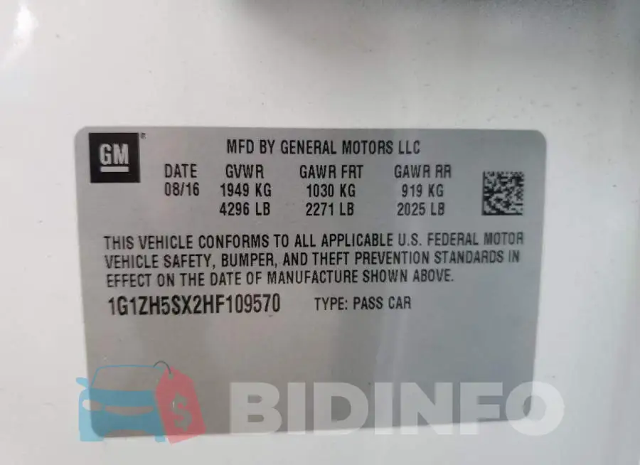 1G1ZH5SX2HF109570 Photo# 13