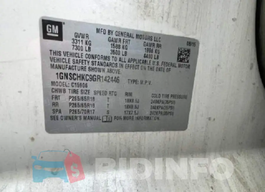 1GNSCHKC9GR142446 Photo# 10
